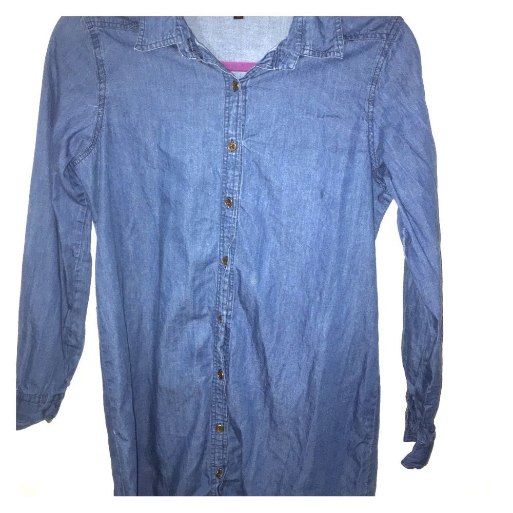 CHIC COLLECTION DENIM BUTTON DOWN DRESS 💙